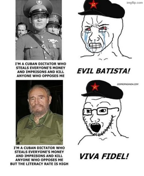 least hypocritical defender of communism | image tagged in communism,hypocrites,communists,cuba | made w/ Imgflip meme maker
