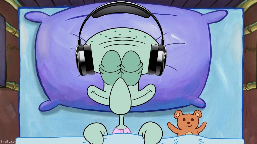 squidward sleeping peacefully | image tagged in squidward sleeping peacefully | made w/ Imgflip meme maker