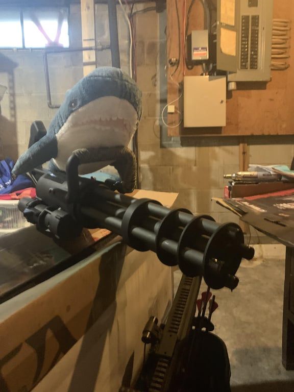 Blahaj soldier Blank Meme Template