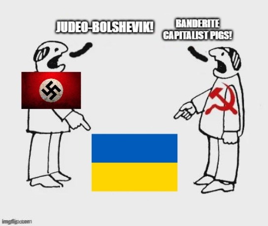 false anti ukrainian accusations | image tagged in ukraine,ukrainian lives matter,nazis,communist,ukrainian | made w/ Imgflip meme maker