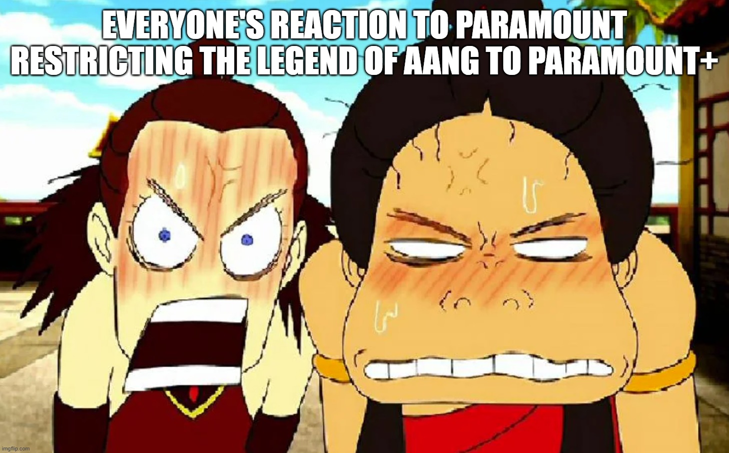 Screw Paramount! They screwed over Transformers One and The Legend of Aang. | EVERYONE'S REACTION TO PARAMOUNT RESTRICTING THE LEGEND OF AANG TO PARAMOUNT+ | image tagged in avatar the last airbender,avatar,avatar world,reaction,reactions | made w/ Imgflip meme maker