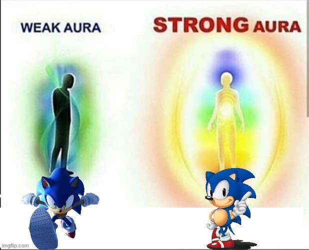 weak aura vs strong aura | image tagged in weak aura vs strong aura | made w/ Imgflip meme maker