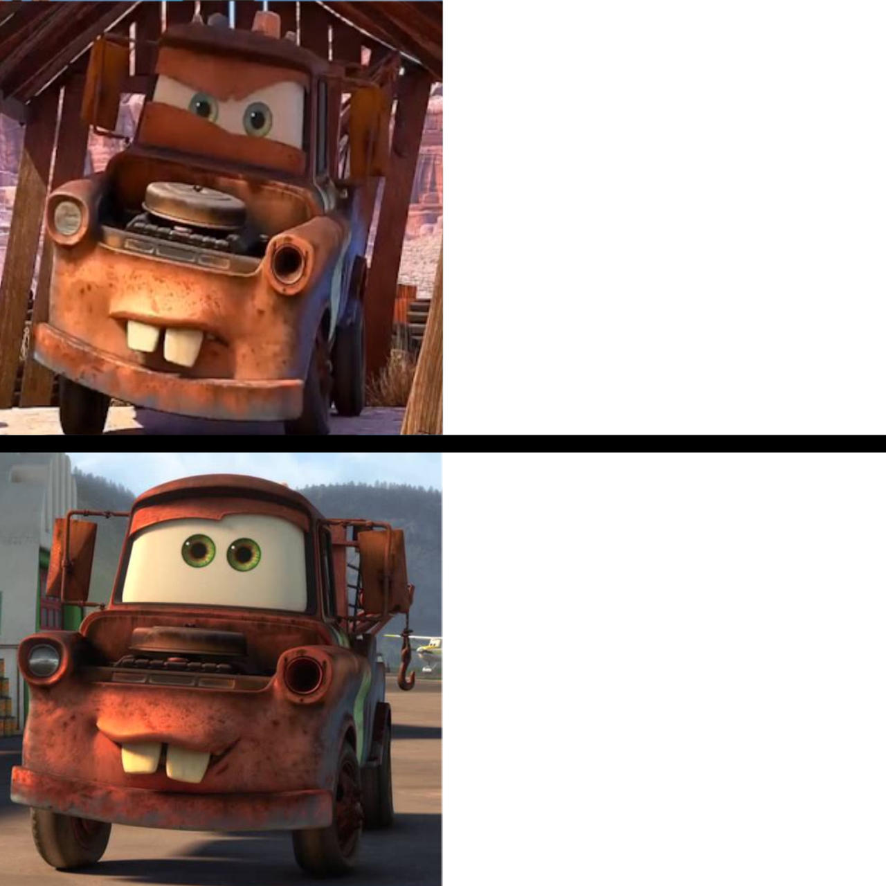 Angry Mater Happy Mater Blank Meme Template