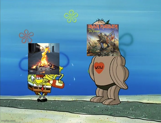 Comparing Real Epic Music to Corporate Epic Music | image tagged in memes,spongebob,music,rock music,heavy metal | made w/ Imgflip meme maker