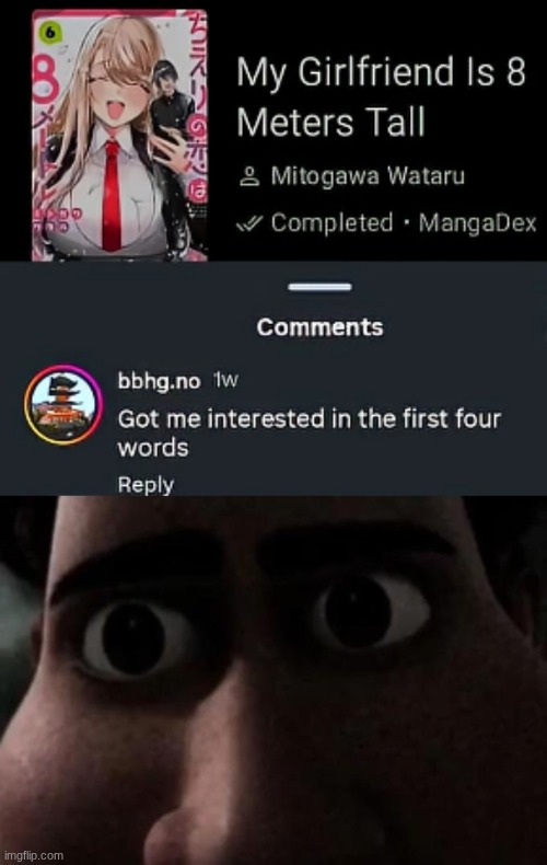 image tagged in titan stare | made w/ Imgflip meme maker