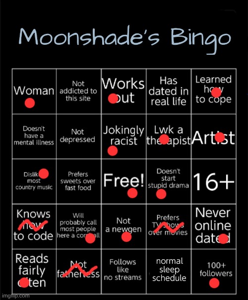 Moonshade's Bingo 2025 | image tagged in moonshade's bingo 2025 | made w/ Imgflip meme maker