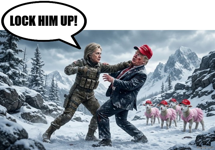 HILLARY TESTIFIES | LOCK HIM UP! | image tagged in hillary clinton,trump,maga,jeffrey epstein,epstein | made w/ Imgflip meme maker