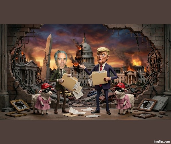 THE WORLD KNOWS | image tagged in trump,jeffrey epstein,epstein,maga,lock him up,make america great again | made w/ Imgflip meme maker