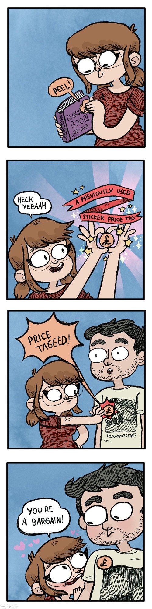 image tagged in book,sticker,price tag,spouse,bargain,aww | made w/ Imgflip meme maker