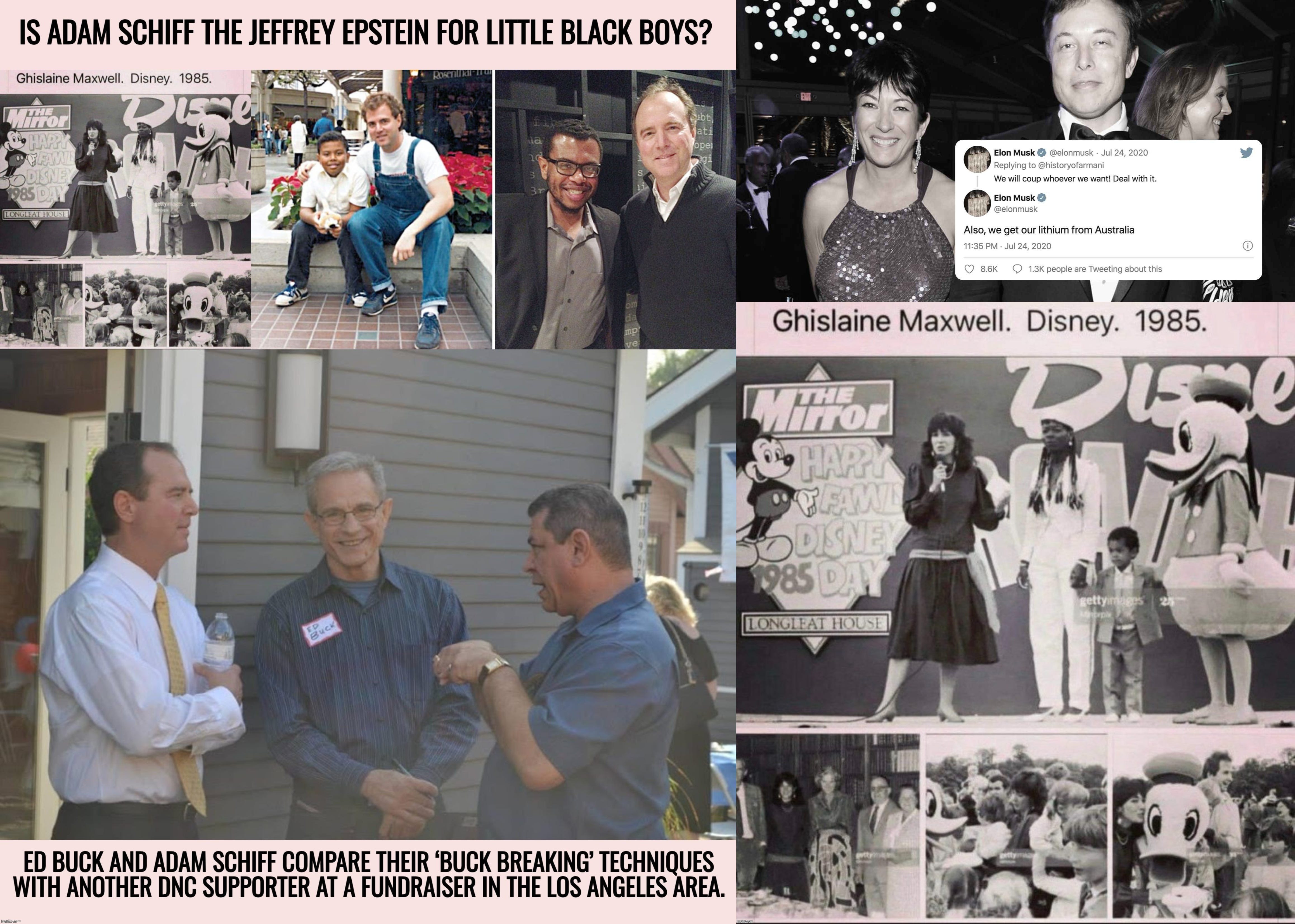 “So, remember, every picture tells a story, don't it…” ― Rod Stewart | image tagged in adam schiff,jeffrey epstein,israel,ukraine,disney,elon musk | made w/ Imgflip meme maker