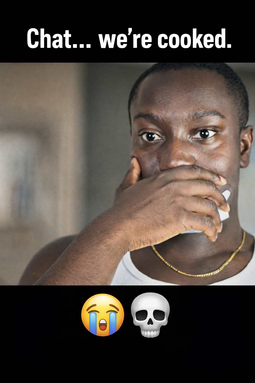 Chat... we're cooked Blank Meme Template