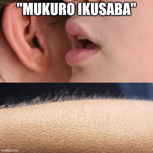 Only DR fans Understand | "MUKURO IKUSABA" | image tagged in whisper and goosebumps | made w/ Imgflip meme maker