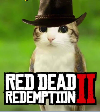 Red Dead Meow Blank Meme Template