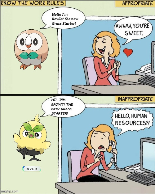 The Grass Birds | image tagged in pokemon,memes,funny | made w/ Imgflip meme maker