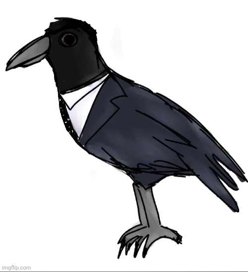 Jim as a crow | image tagged in bbc sherlock,jim moriarty,drawing | made w/ Imgflip meme maker