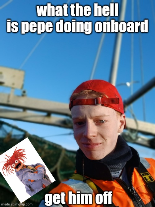 what the hell is pepe doing onboard; get him off | made w/ Imgflip meme maker