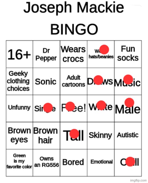 ok | image tagged in joseph_mackie bingo remake | made w/ Imgflip meme maker