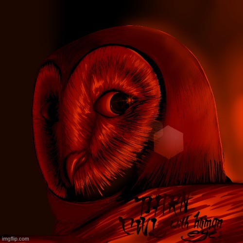 t this evil creature from my dream | image tagged in art,drawing,digital art,owl | made w/ Imgflip meme maker