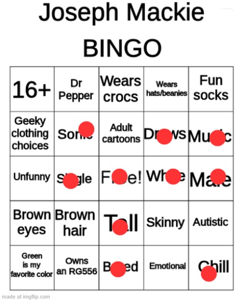 image tagged in joseph_mackie bingo remake | made w/ Imgflip meme maker