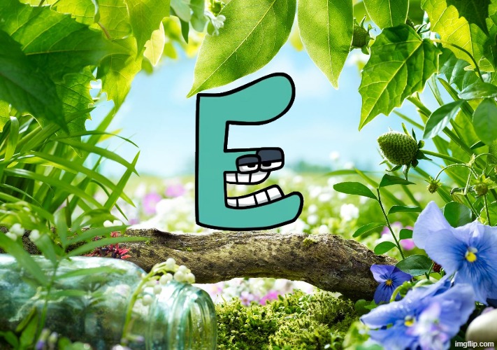 E | image tagged in blank pikmin without pikmin,memes,alphabet lore | made w/ Imgflip meme maker