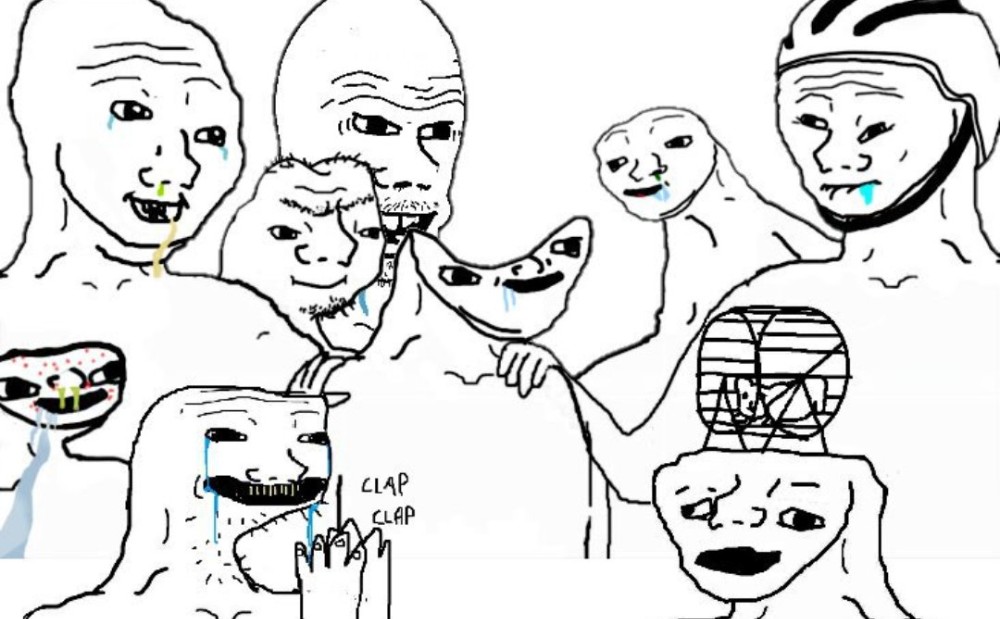 Brainlet wojaks Blank Meme Template