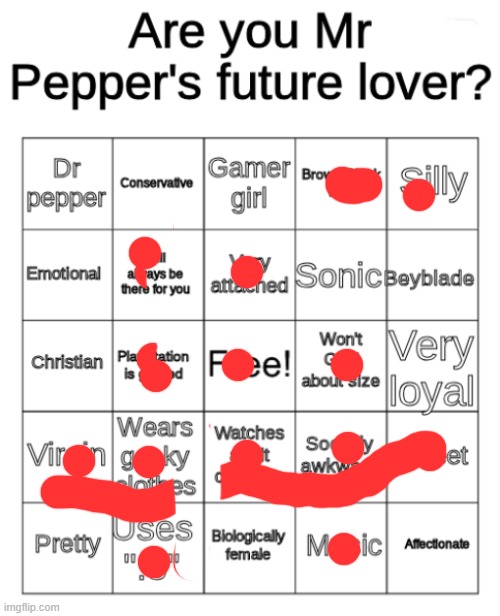hol up, i'm a guy... | image tagged in mr pepper's future lover bingo | made w/ Imgflip meme maker