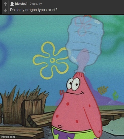 image tagged in patrick head stuck in bottle dumb | made w/ Imgflip meme maker