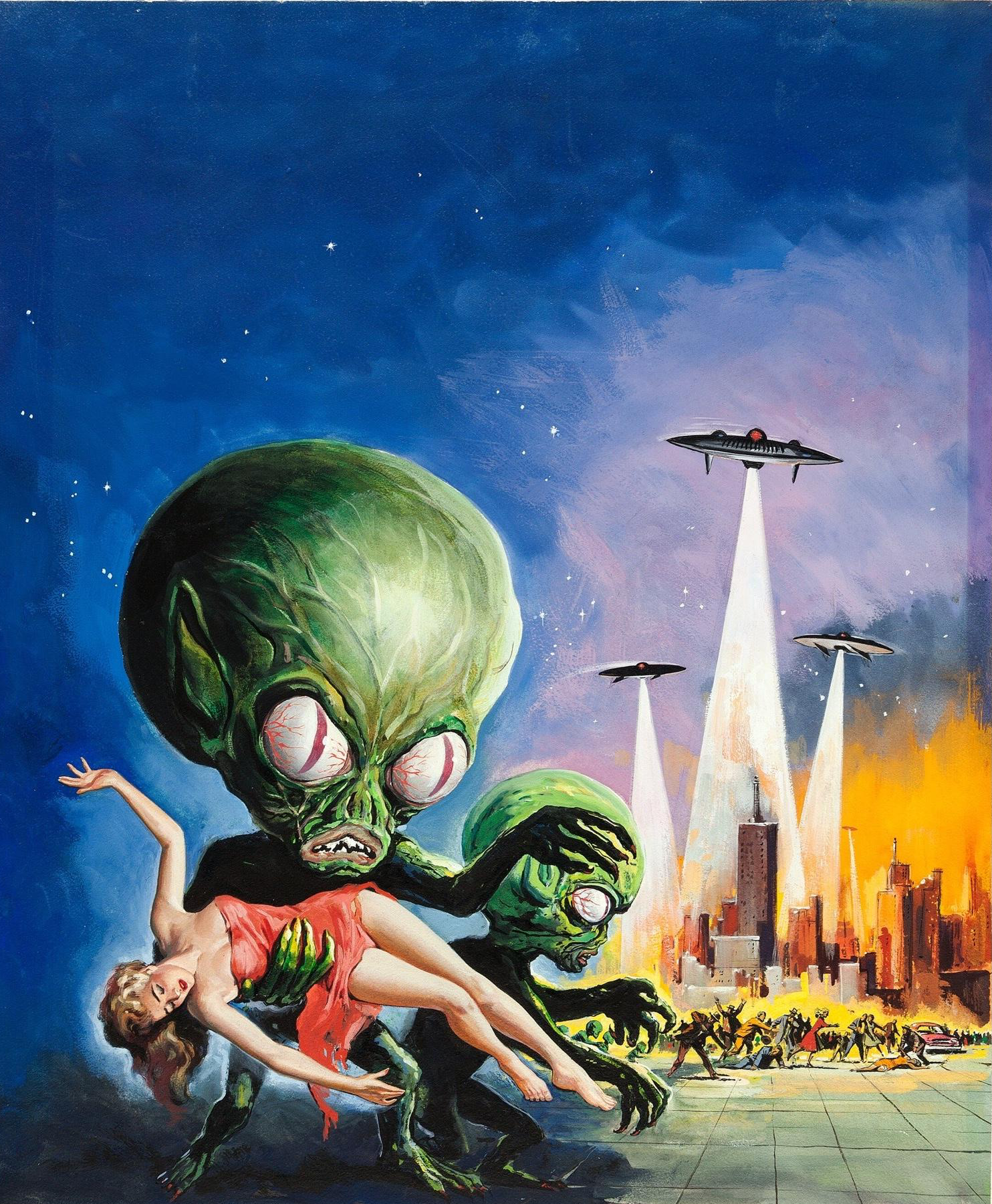 Alien Invasion Blank Meme Template