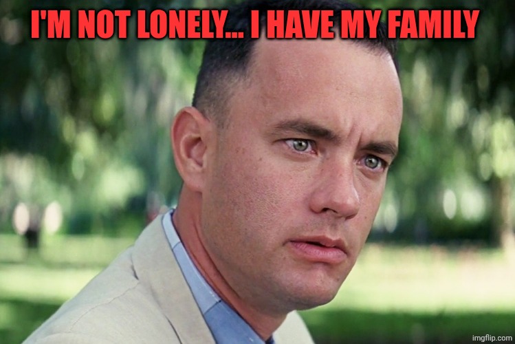 ❤️ | I'M NOT LONELY... I HAVE MY FAMILY | image tagged in memes,and just like that | made w/ Imgflip meme maker