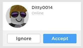 Roblox friend request accept ignore Blank Meme Template