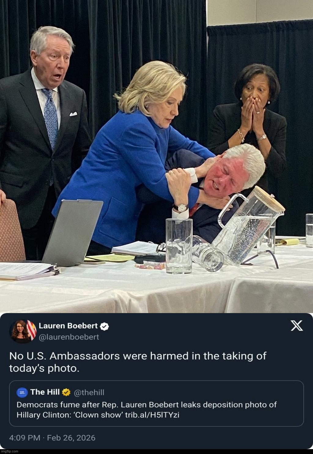 I retort; you deride . . . | image tagged in hillary clinton,bill clinton,jeffrey epstein,israel,ukraine,memes | made w/ Imgflip meme maker