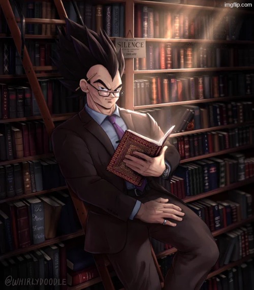 Librarian Vegeta | image tagged in librarian vegeta | made w/ Imgflip meme maker