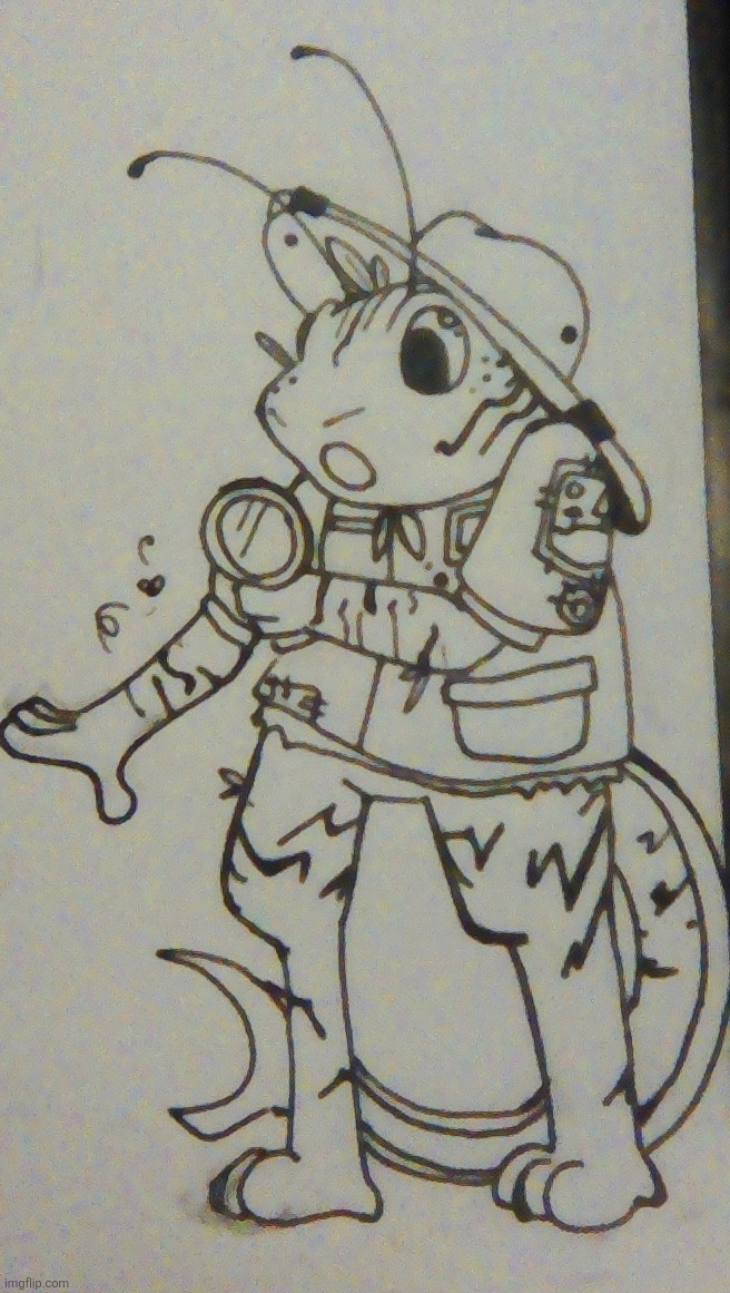 Awesome nerdy hybrid dude I drew yesterday. I need names for him | made w/ Imgflip meme maker