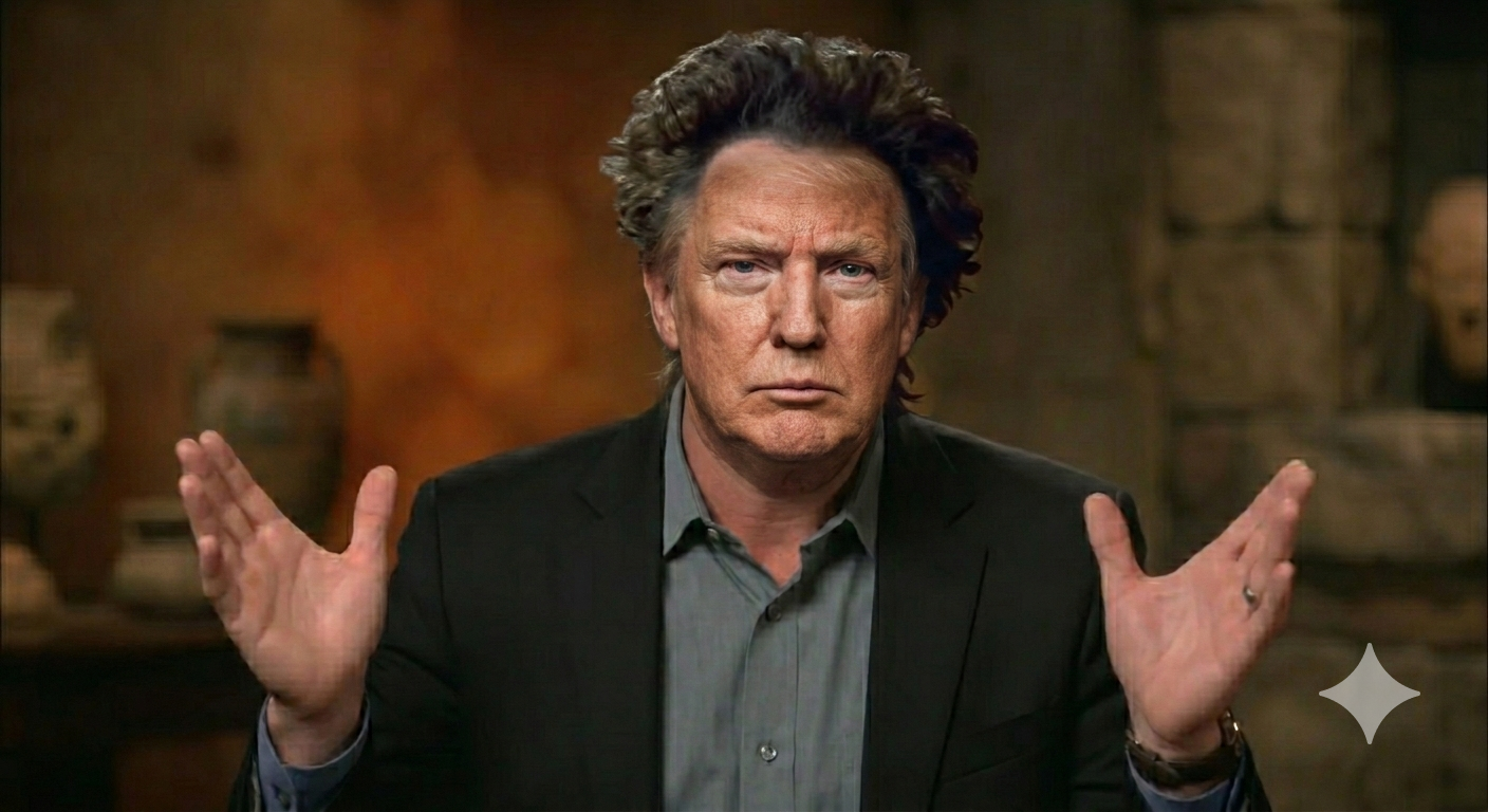 Donald Trump ancient aliens guy faceswap meme Blank Meme Template