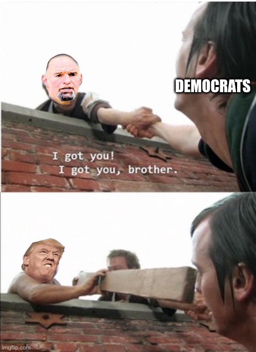 It's Always Sunny In Philadelphia Roof Scene 2 Panel | DEMOCRATS | image tagged in it's always sunny in philadelphia roof scene 2 panel,donald trump,democrats,politics,political meme | made w/ Imgflip meme maker