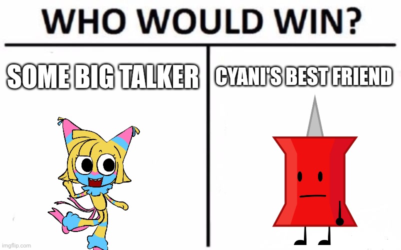 Strawbabababababababerry | SOME BIG TALKER; CYANI'S BEST FRIEND | image tagged in memes,who would win,strawberry shortcake berry in the big city | made w/ Imgflip meme maker