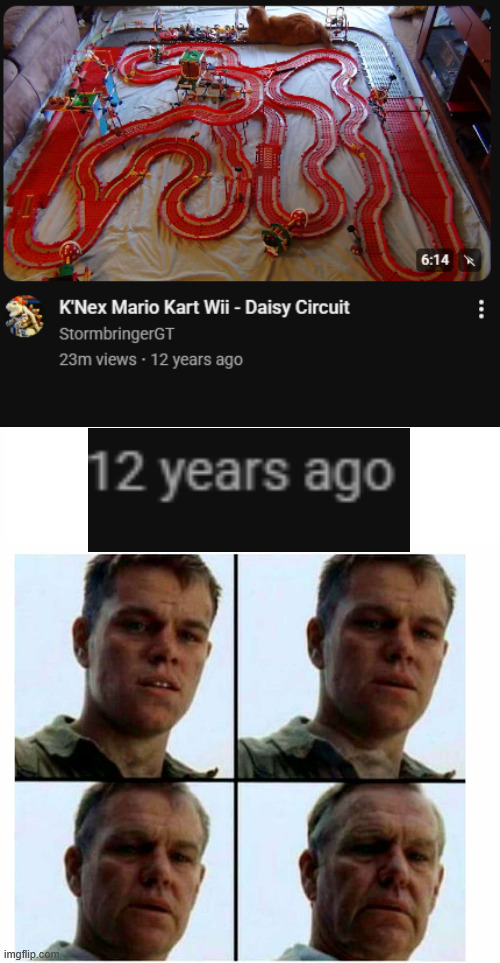 found an ancient piece of internet history, from when i was but a wee lad | image tagged in matt damon gets older,mario kart,nostalgia | made w/ Imgflip meme maker