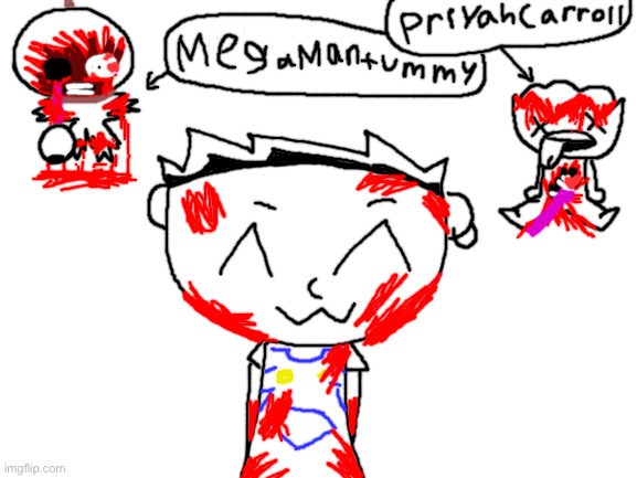 MechaNick has killed 2 people (NSFW for extreme gore and exposed brain) | image tagged in blank white template,gore,nsfw | made w/ Imgflip meme maker