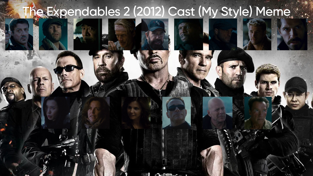 The Expendables 2 (2012) Cast (My Style) Blank Meme Template