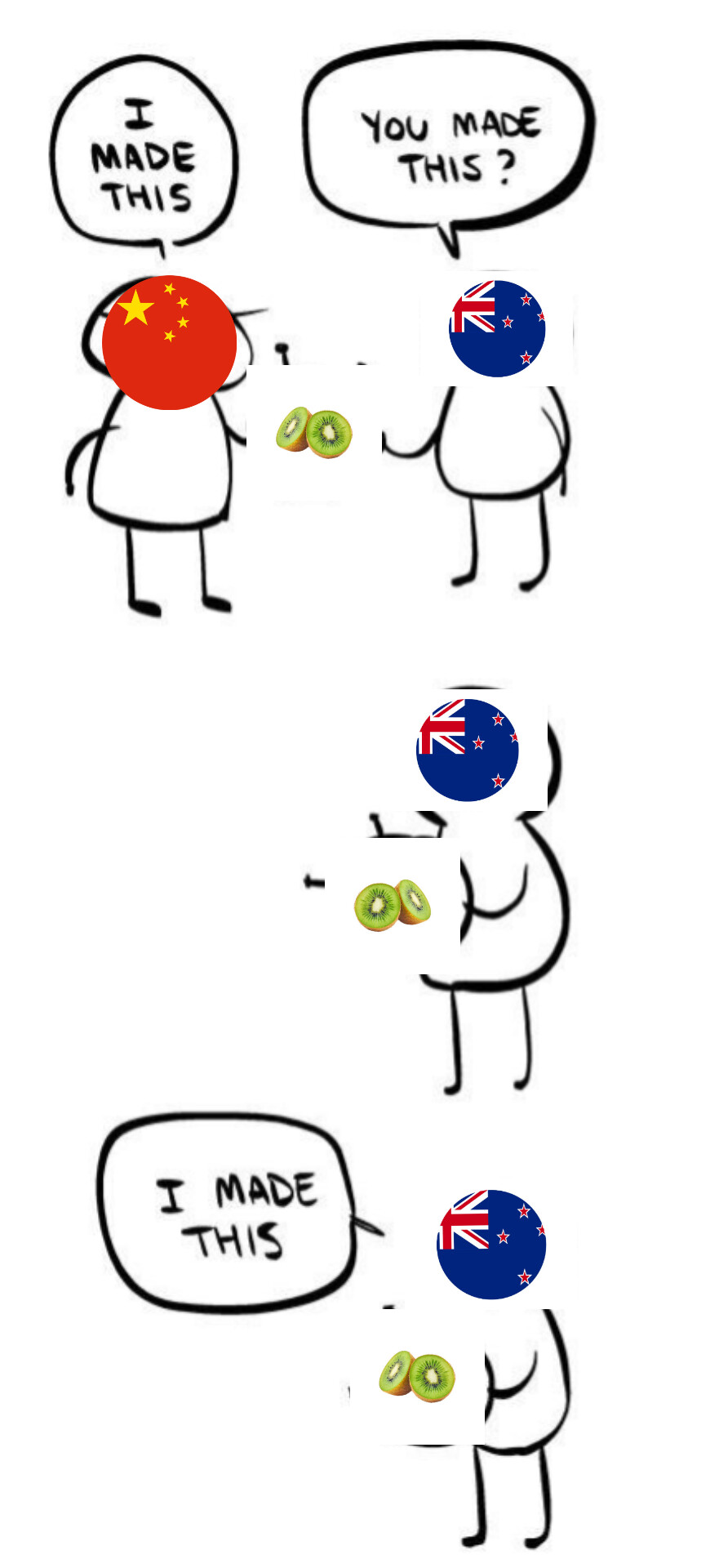 Kiwi fruits true origin Blank Meme Template