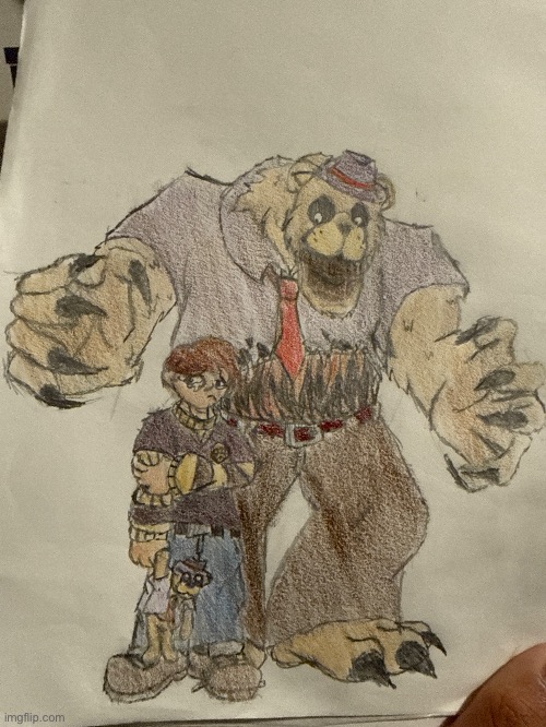 Nightmare Fredbear | image tagged in fnaf,art | made w/ Imgflip meme maker