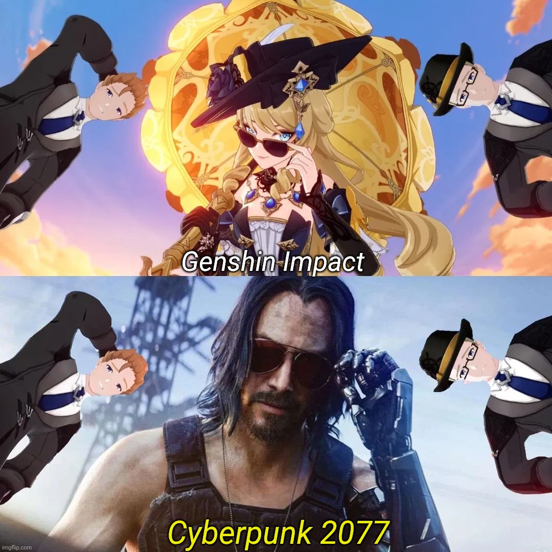 Wake The F*** Up Samurai. We Have A City To Burn Meme (Source: HoYoLab) | Genshin Impact; Cyberpunk 2077 | image tagged in memes,genshin impact,cyberpunk,funny | made w/ Imgflip meme maker