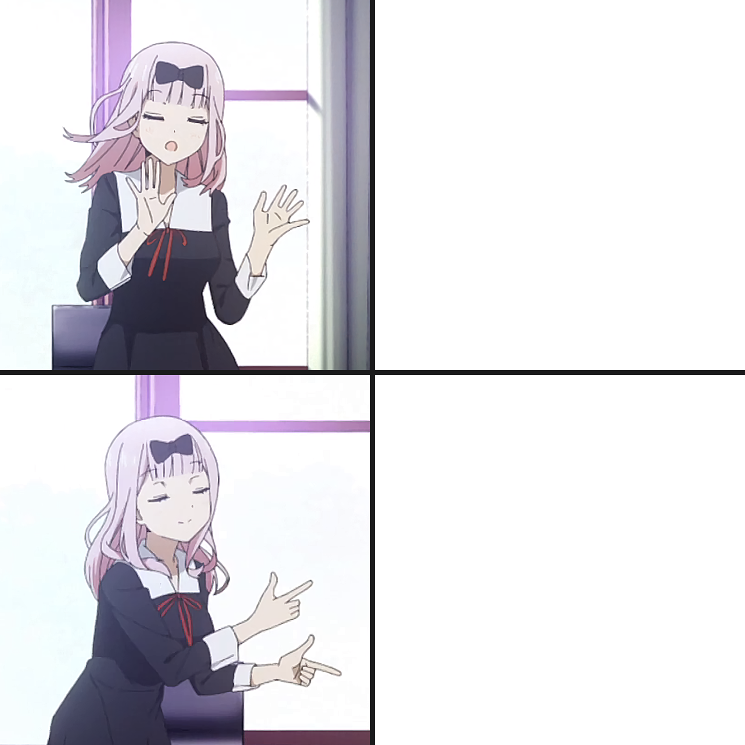 Anime No - Yes Blank Meme Template