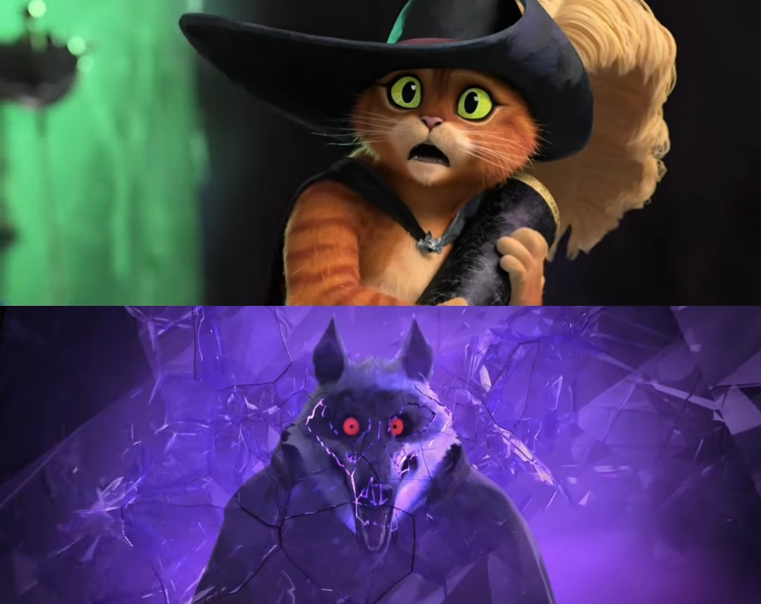 Puss in Boots straight up two panel Blank Meme Template