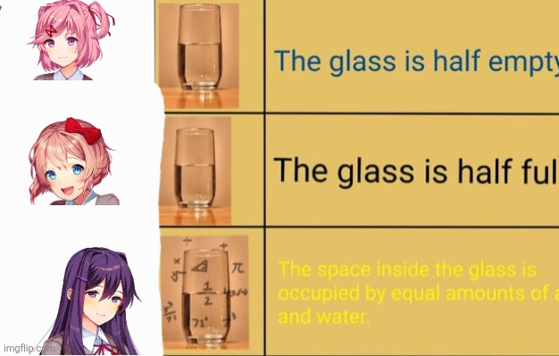 Ddlc | image tagged in the glass | made w/ Imgflip meme maker