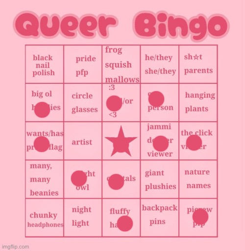 Another random bingo for your favorite stream! | image tagged in queer bingo | made w/ Imgflip meme maker