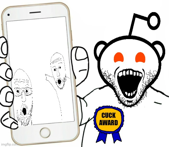 Two Soyjaks Pointing is unfunny Blank Meme Template