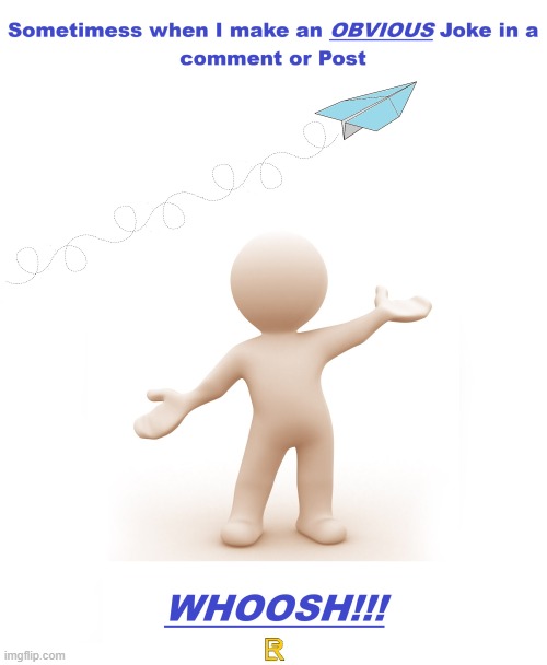 WHOOOSH!!!  Right Over The Head!!! | image tagged in oblivious,jokes,eyeroll | made w/ Imgflip meme maker