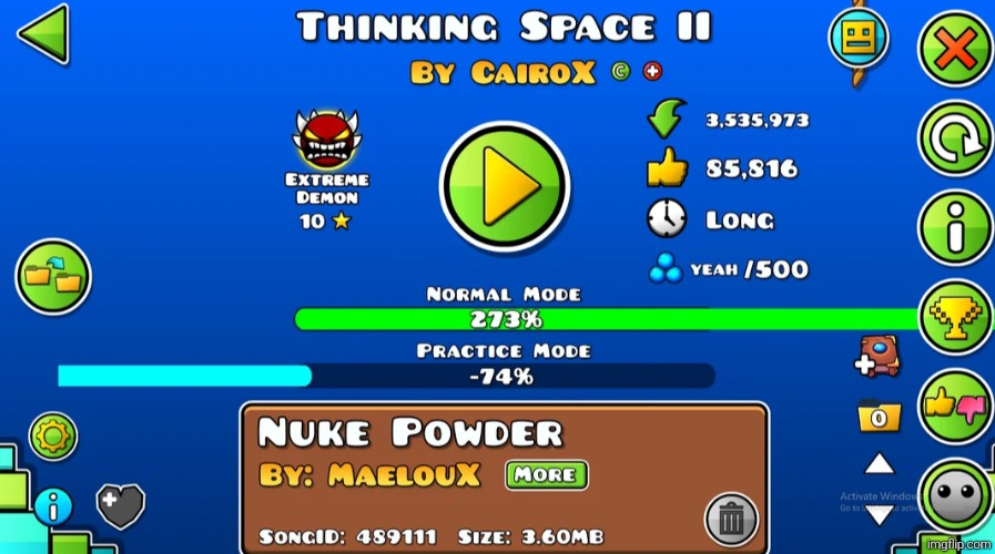 Geomty das (my game is freaking out) | made w/ Imgflip meme maker