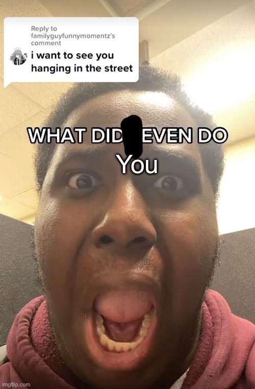 WHAT DID I EVEN DO??? | You | image tagged in what did i even do | made w/ Imgflip meme maker